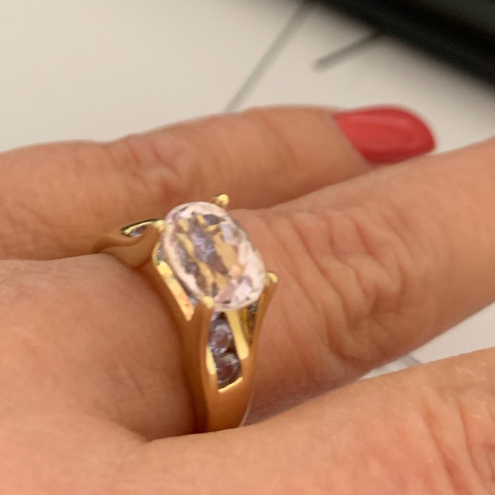 Morganite Natural Yellow Solid Gold Ring 14k - image 7